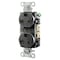 Hubbell Wiring Device-Kellems Duplex Straight Blade Receptacle, 6-15R, 15 A, 250V AC, 2 Pole, 3 Wire, Flush Mount, Grounded 5662BK - alternate 1